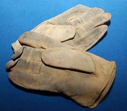 Old leather gloves