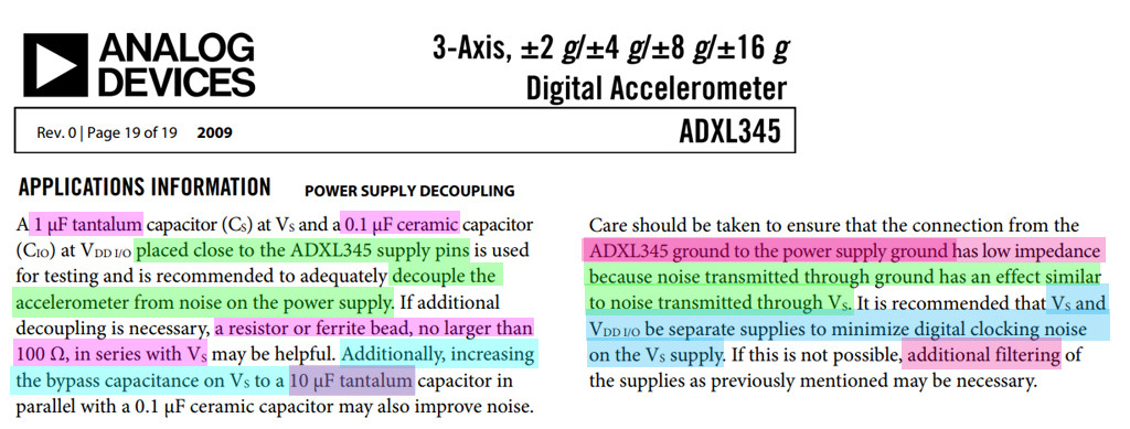 ADXL345 grounding