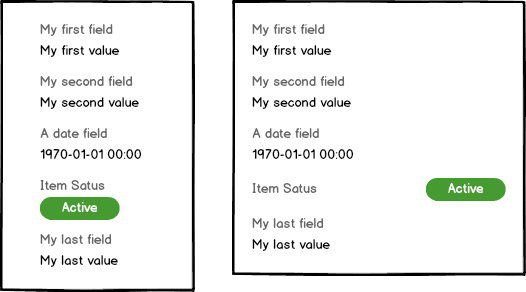 information panel layout options