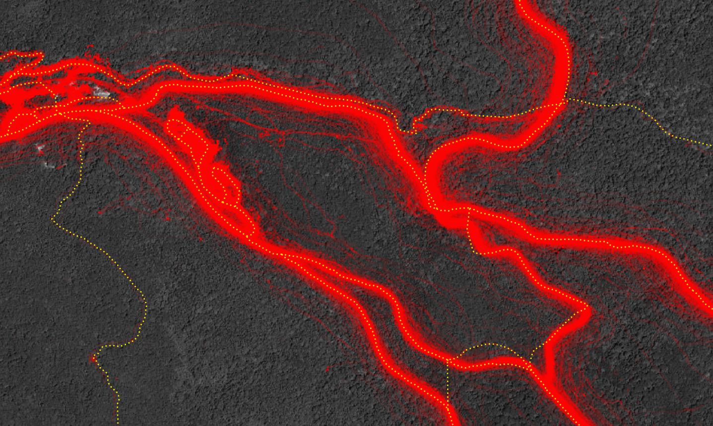 Tracking location points vs existing mapped tracks