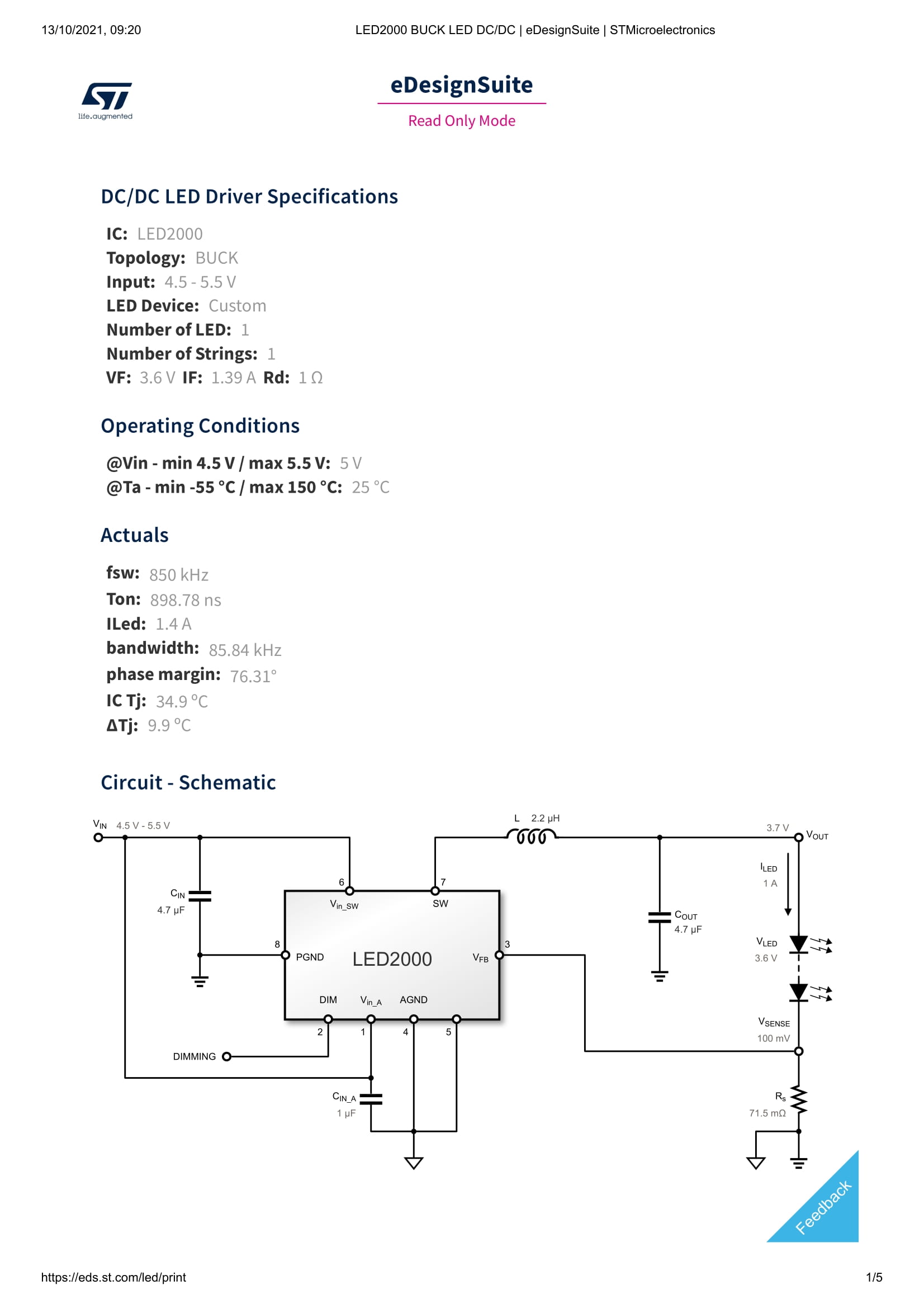 Schematic LED2000