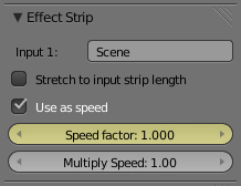 Effect Strip section of the Properties panel