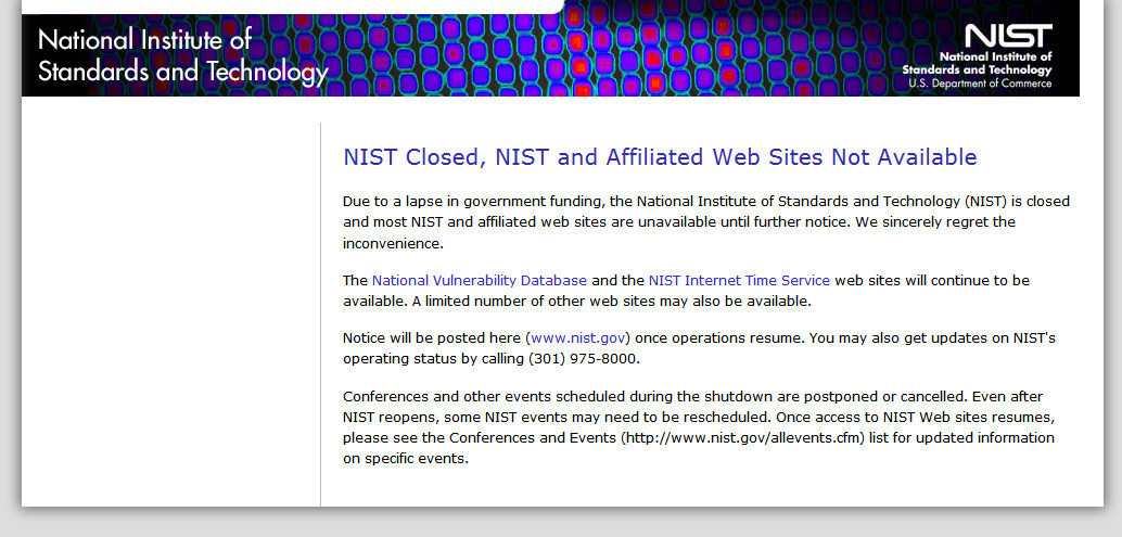 NIST website at 2013-10-02T12:00:00Z