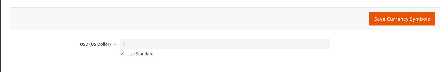 Currency Symbol Setup