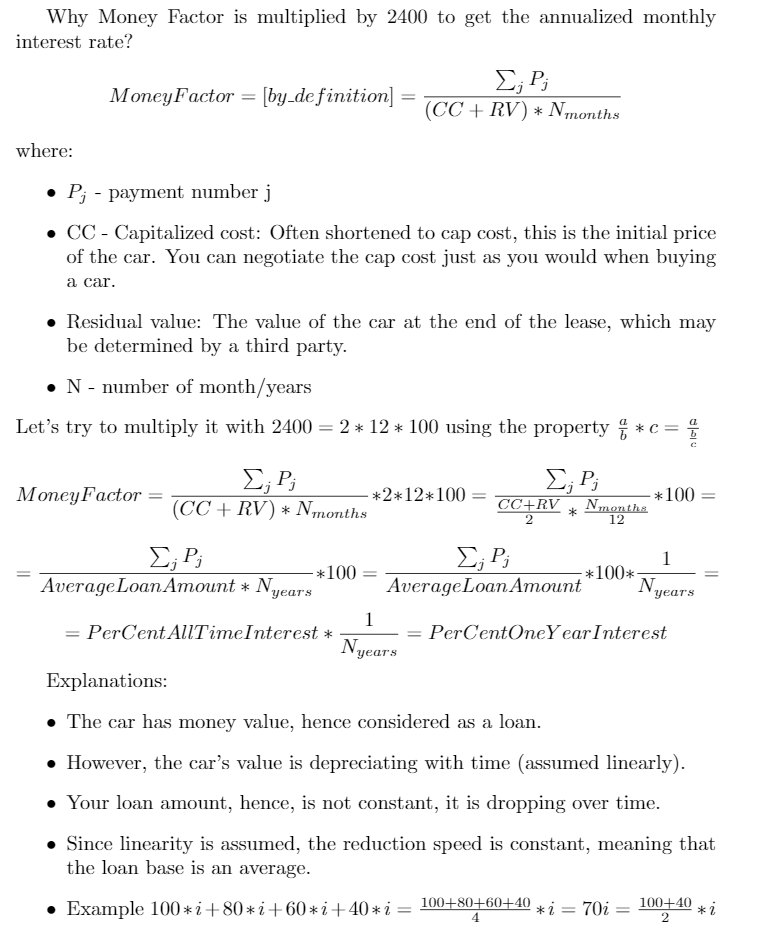 The mathematical steps