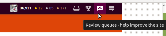 review icon highlighted