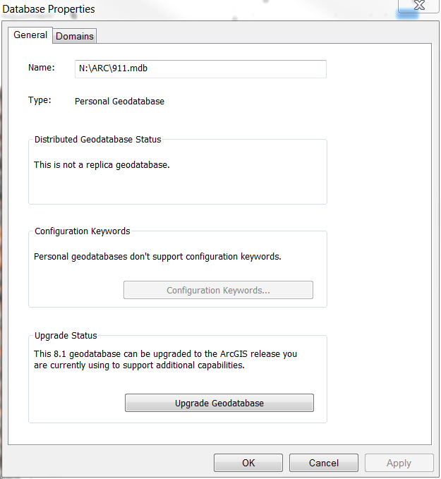 GeoDatabase Properties