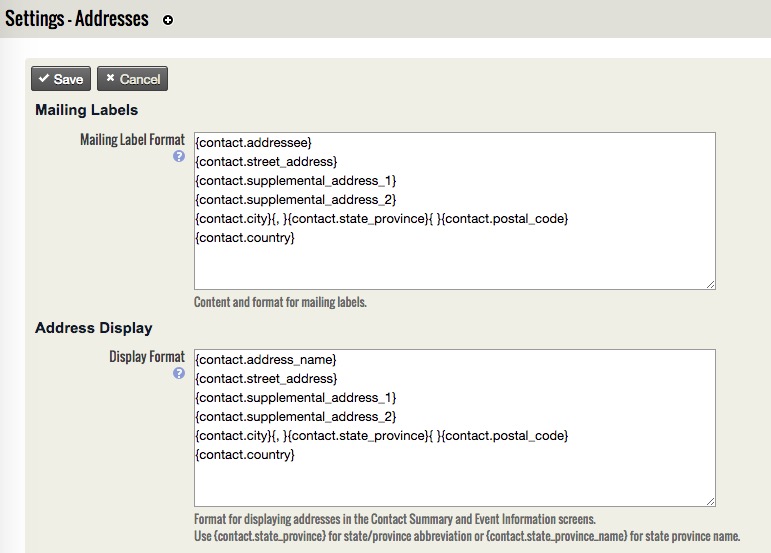 Address Formats