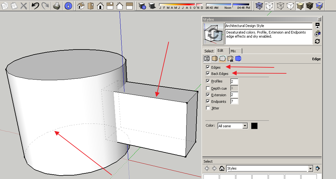 screen shot of sketchup