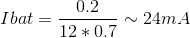 Battery output current