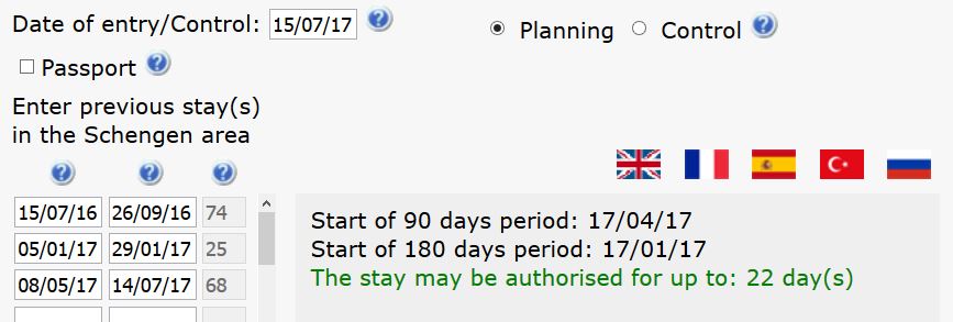 Schengen calculator image