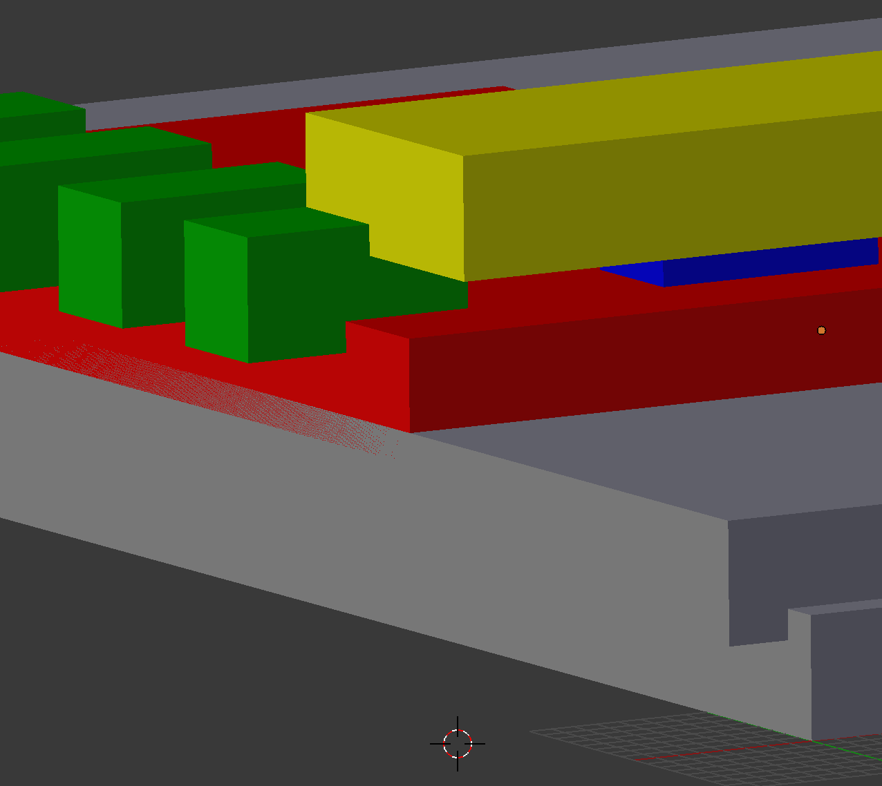 Image of example model with partially overlapping cubes