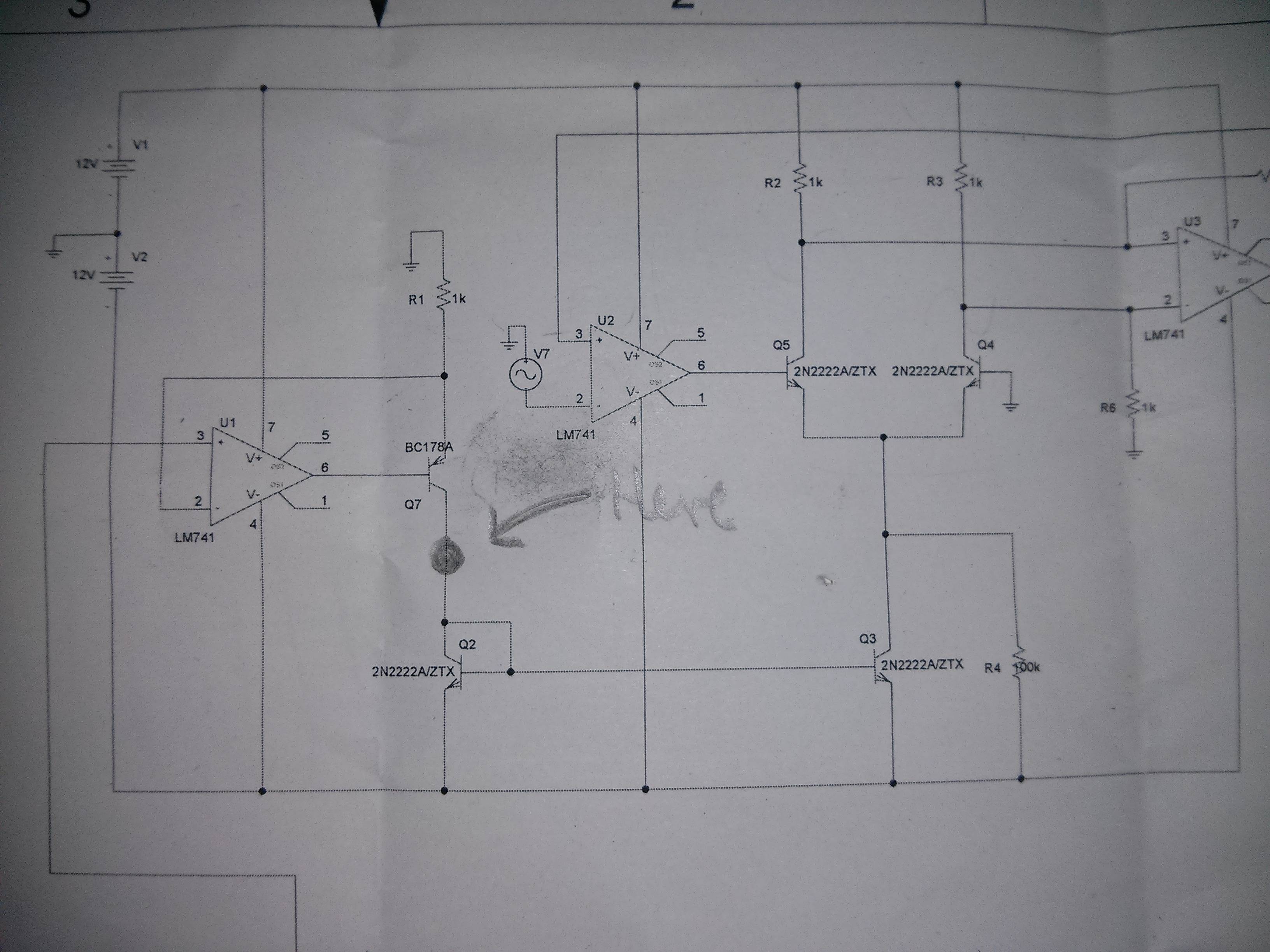 schematic of problem circuit