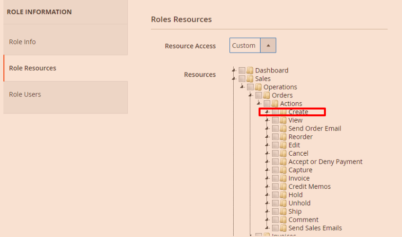 ACL Permission assigned to user