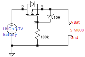 Rev Polarity From Battery to SIM808 Chip