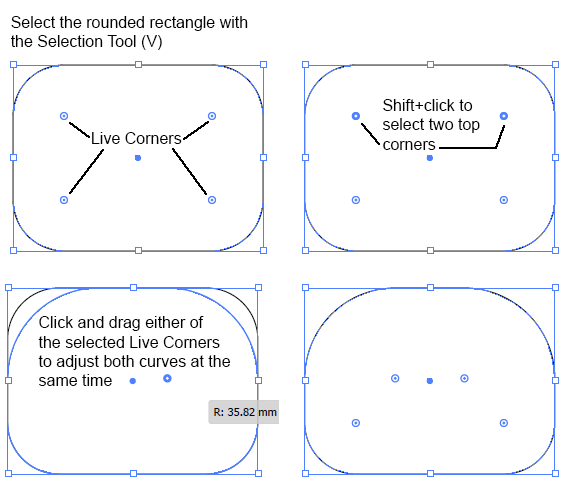 Using Live Corners Illustrator CC