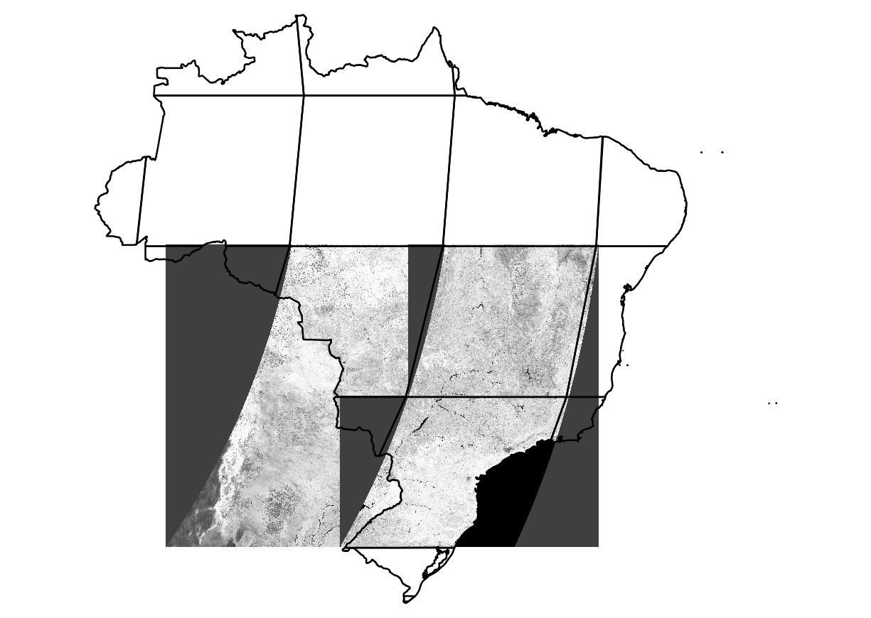 Result of the merge of MODIS images