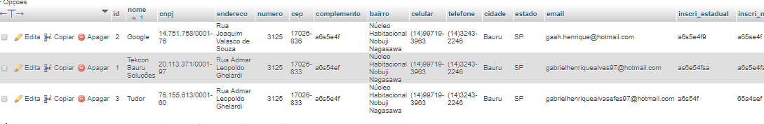 print tabela fornecedores