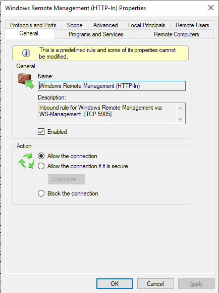 WinRM Inbound Rule