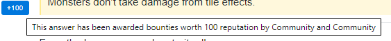 This answer has been awarded bounties worth 100 reputation from Community and Community