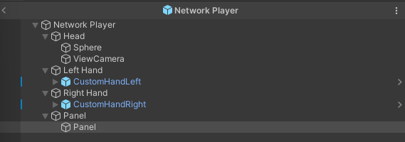 NetworkPlayerヒエラルキー