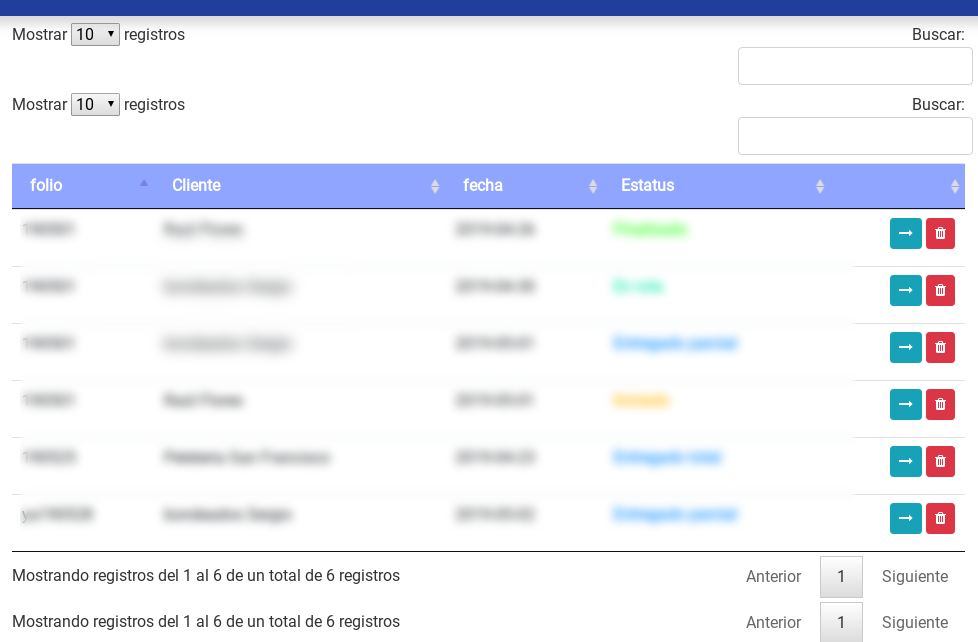 DataTable duplica encabezado