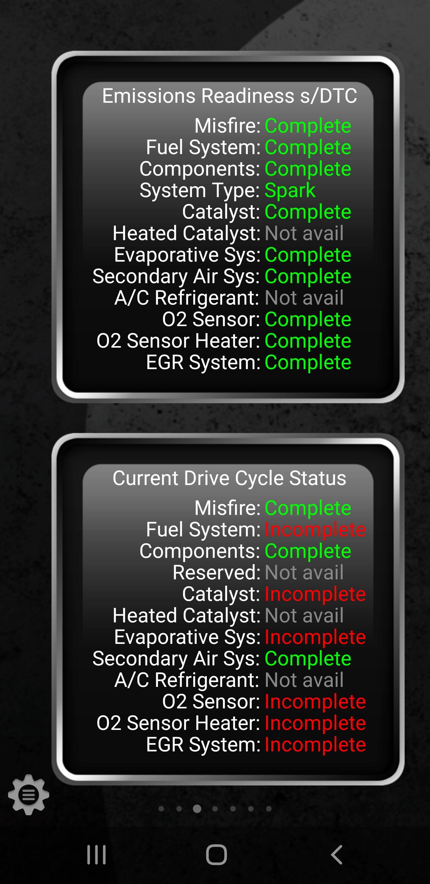 Torque Lite Emissions Readiness screenshot