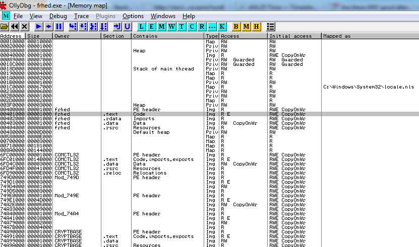 memory map