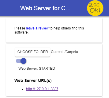 Web Server for Chrome