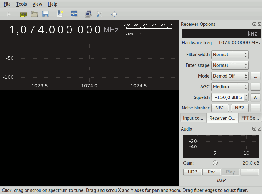 GQRX main window