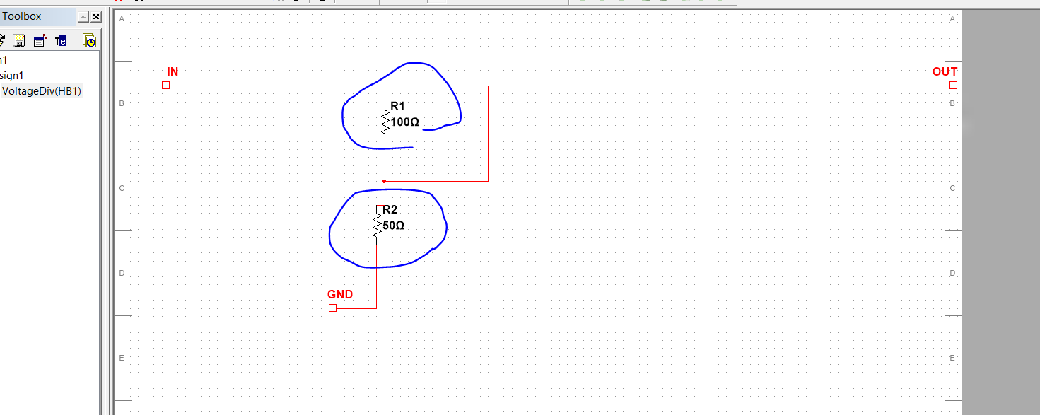 My Voltage Divider Hierarchical Block