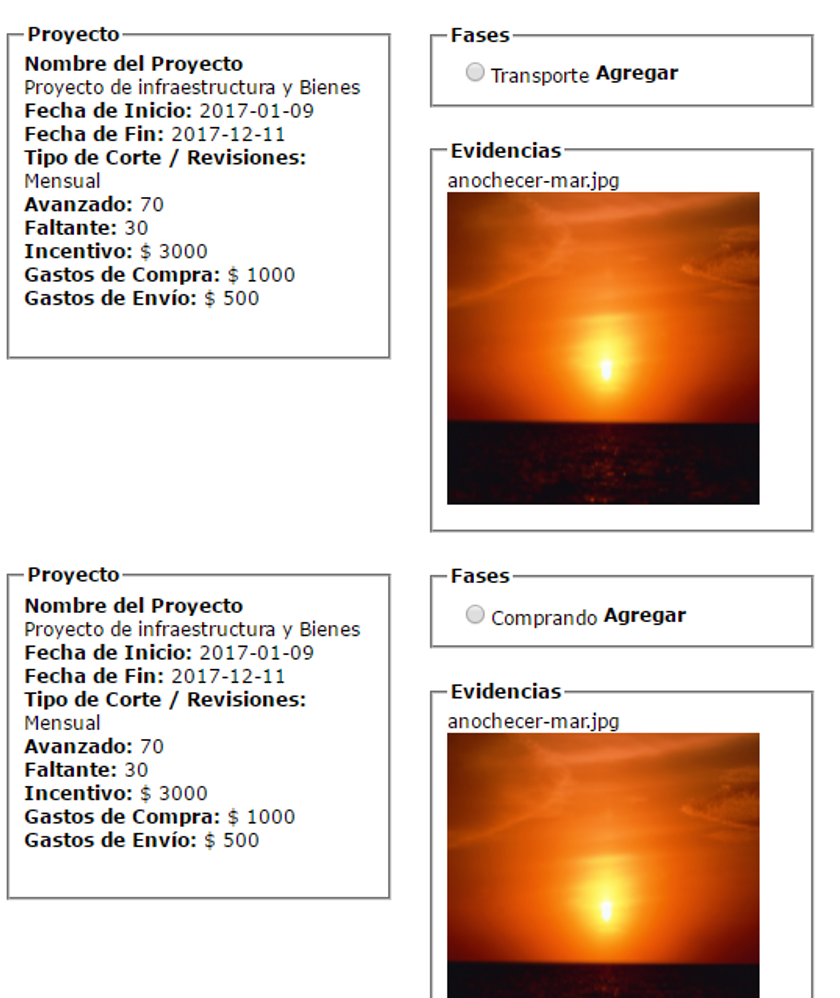 Parte del resultado de consulta