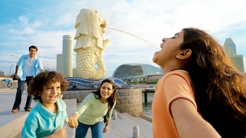 Recent photograph of Merlion