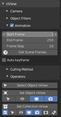 Auto keyframe checkbox, buttons remain the same