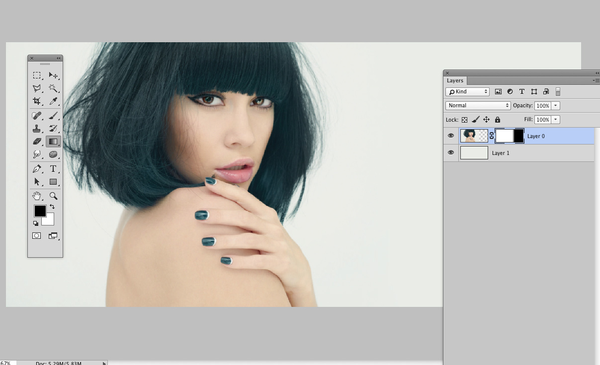 how to expand a background color or texture in Photoshop layer mask