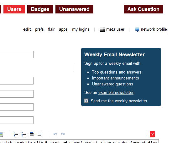 newsletter tick-box