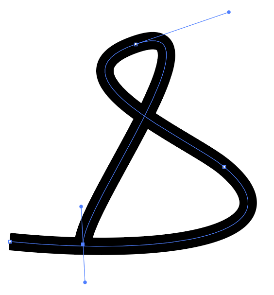 curve as stroked vector art