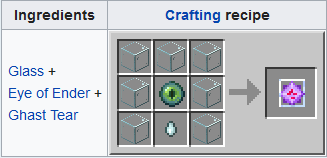 End Crystal crafting recipe