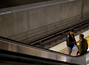 LA subway, NYE, 31 Dec 2016