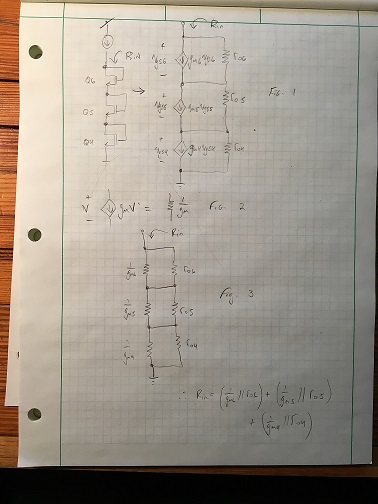 Input resistance of three diode-connected devices