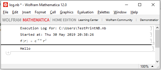 output notebook