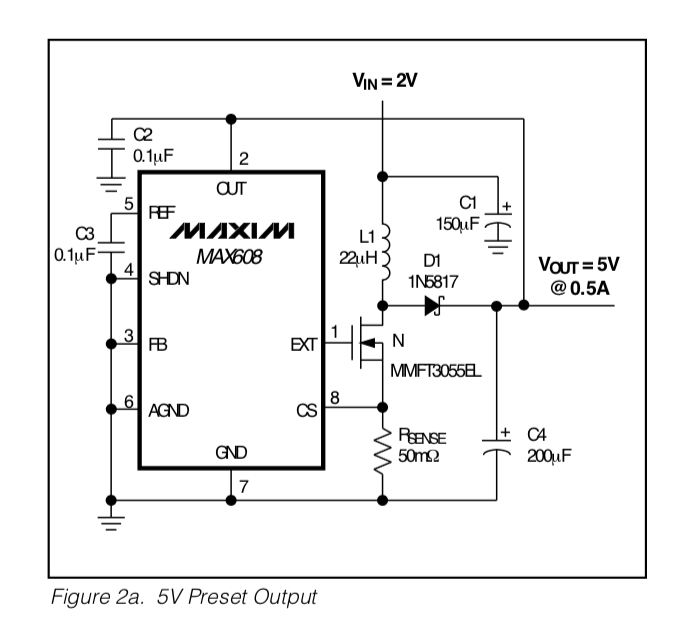 The schematic in the data sheet I recreated