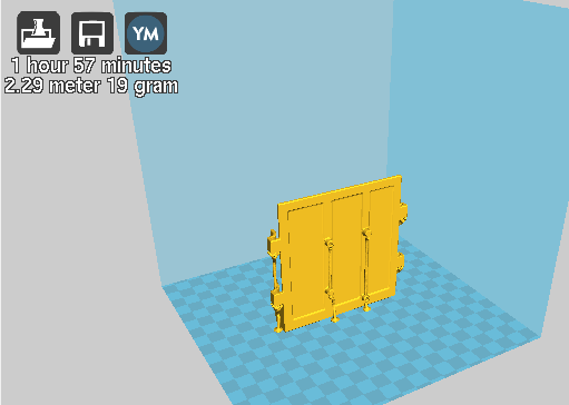 Example of print time estimation in Cura