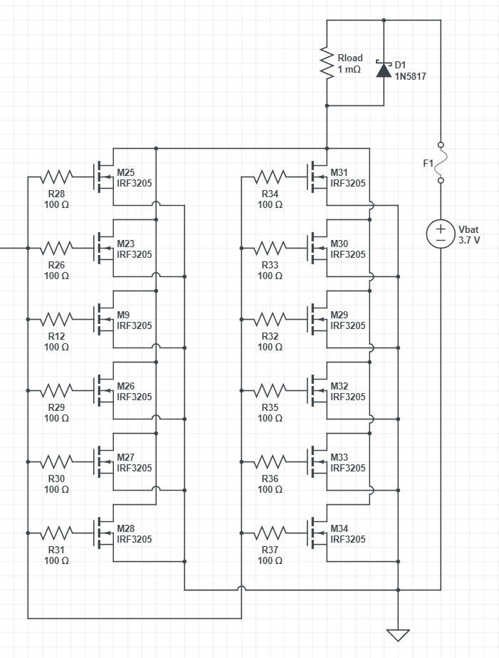 Schematic of a FET array