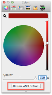 Terminal ANSI Color Panel