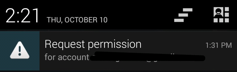 Request permission notification