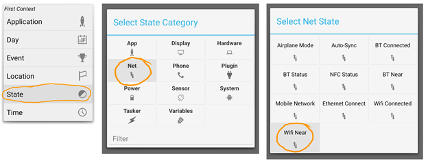 Profile > State > Net > Wifi Near