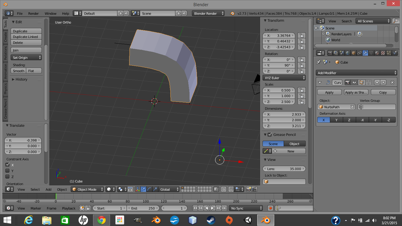 screen shot of blender