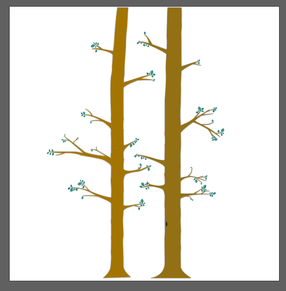 Illustration of two trees