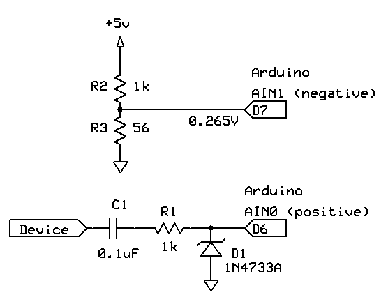 Analog comparator schematic